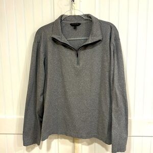 Banana banana republic heather gray men’s 1/4 zip pull over top size L